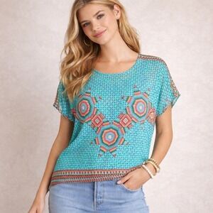 Tanvi Kedia Sequined Open Back Boho Blouse Size Small
